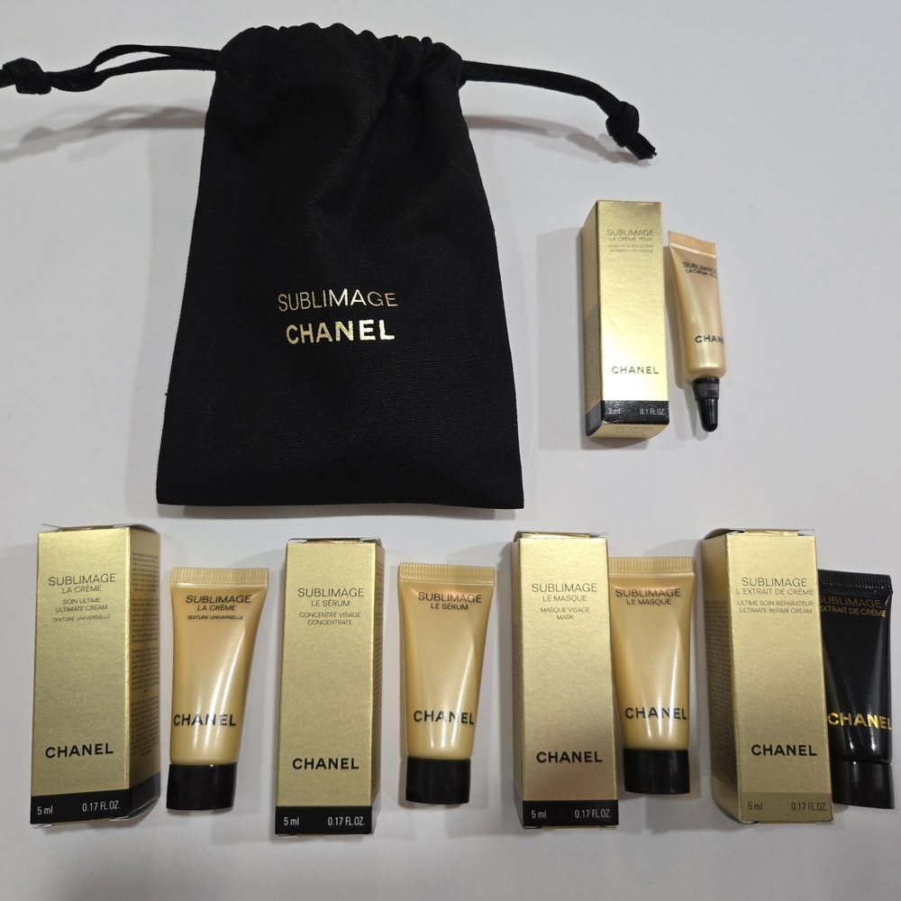 Chanel Sublimage 8 Pieces Travel Size Skincare Set With Sublimage Pouch - Picture 6 of 13